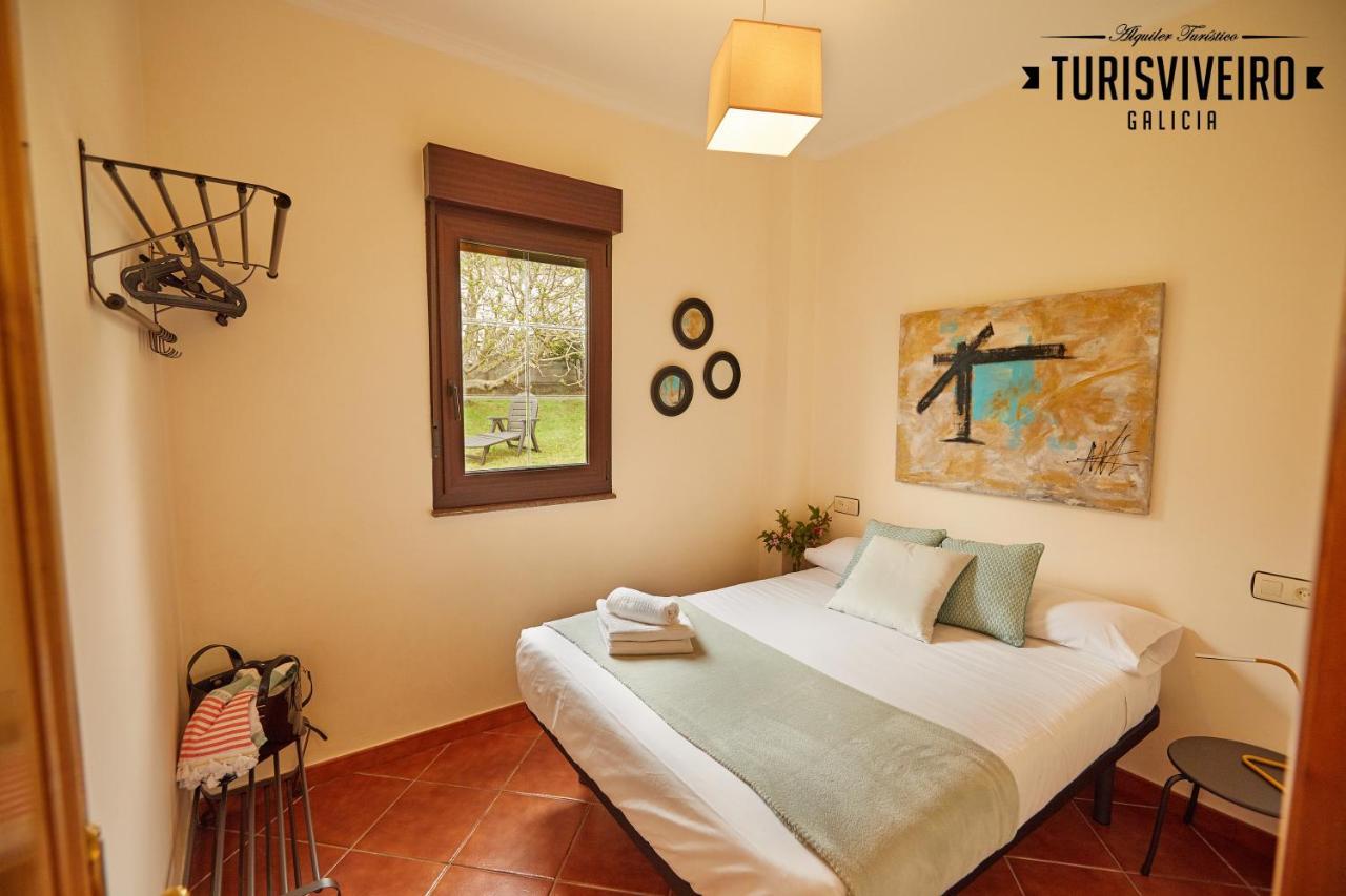 Casa En La Playa De Area Con Finca Privada Viveiro Extérieur photo